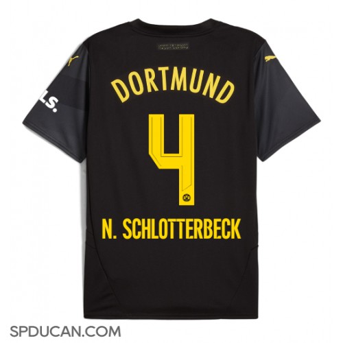 Muški Nogometni Dres Borussia Dortmund Nico Schlotterbeck #4 Gostujuci 2024-25 Kratak Rukav